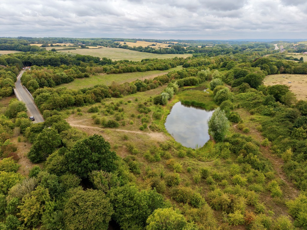 Lot: 48 - JUST UNDER FIVE ACRES OF LAND INCORPORATING LAKE - Aerial view one